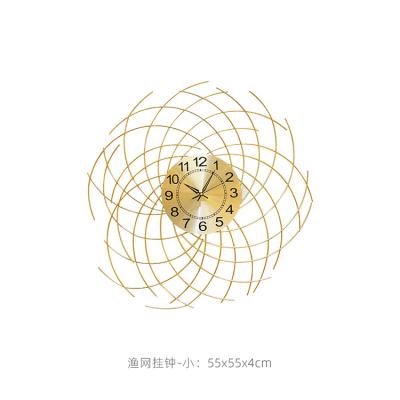 China European antique minimalist vintage style gold style home decoration wall clock for sale