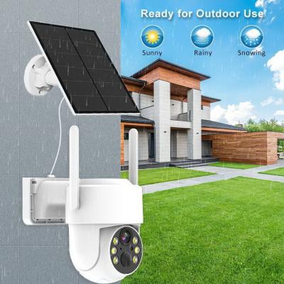 China 1080p PTZ Wireless Solar Camera Outdoor Wireless Security Camera with 2-Way Audio for sale