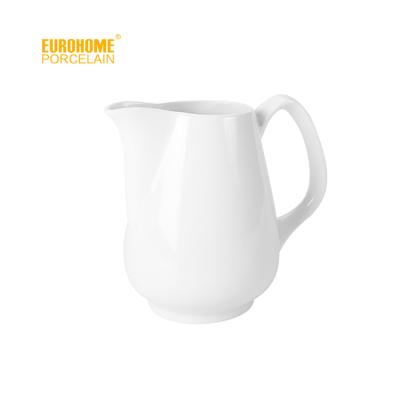 China Eurohome factory restaurant china hotel porcelain tableware 400ml viable milk jug for sale T064 for sale