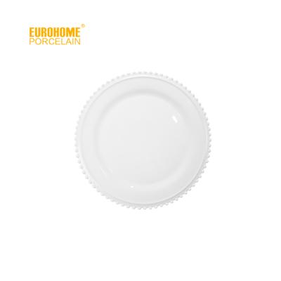 China Sustainable Factory Porcelain Restaurant Hotel Porcelain Tableware Eurohome Porcelain White Pearl Dish for sale