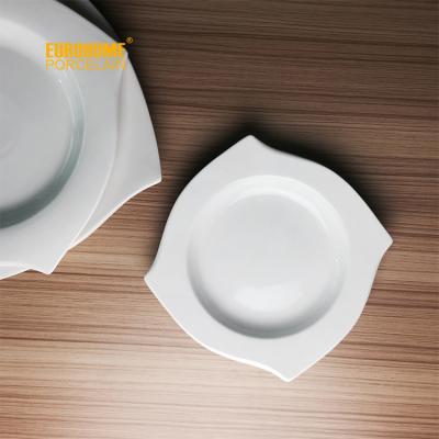 China Disposable Online Shopping Wedding Dining Rotating Interesting Design Porcelain Dinner Plate for sale