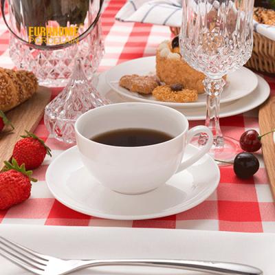 China Sustainable Wedding Hall Tableware Supplies Feature Eco - Friendly Cup And Saucer for sale