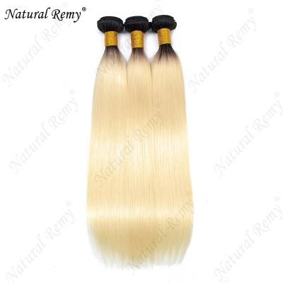 China 10A Ombre 1B 613# straight human hair 3Bundles closure13*4 ombre 1B 613# straight human hair lace utip hair extension grade 12 613# for sale