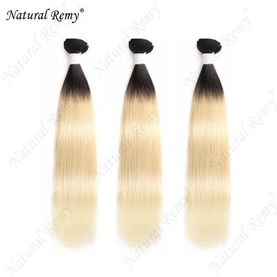 China 12 Grade 613# 10A 1B 613# Ombre 613# 10A 1B 613# Natural Brazilian Straight Human Hair 3Bundles Closure13*4 Ombre utip Hair Extension for sale