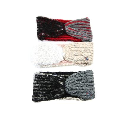 China 100% Factory Wholesale Womens Designer Fashion Acrylic Elastic Pattern Knitted Headband 100% for sale