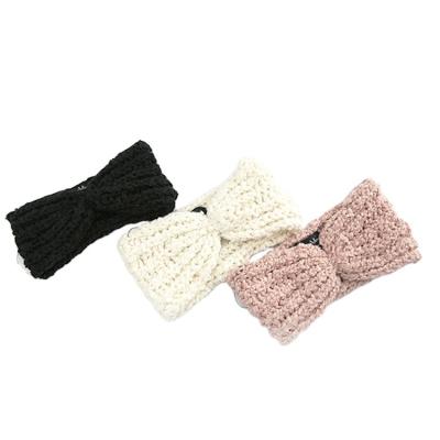 China 100%Polyester 100% Polyester Ladies Knitted Headband Warm Winter for sale