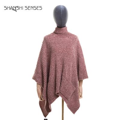 China High Quality Polyester Fashion Wholesale Women Ponchos Warm Sweater for sale