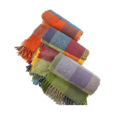 China PORTABLE Warmer Plaid Blanket Poncho Scarf For Winter for sale