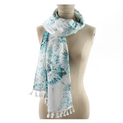 China 100%polyester factory new custom design customize digital printed polyester scarves shawls for sale