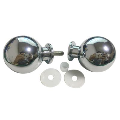 China Modern 304 Stainless Steel Bathroom Handle Round Hole Small Shower Knob Solid Single Piece Pull Glass Door Handle for sale