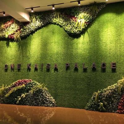 China Eco-friendly Artificial Plant Artificial Vertical Wall Garden Foliage Wall Grass Outdoor for sale