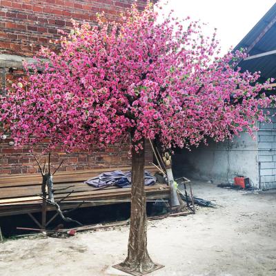 China 350cm Peach Blossom Peach Blossom Flower Minimalist Tree Artificial Fake Flower Tree for sale