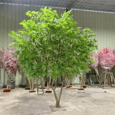 China Large Faux Maple Tree Red Maple Tree Minimalist Artificial Japanese Maple Tree for sale