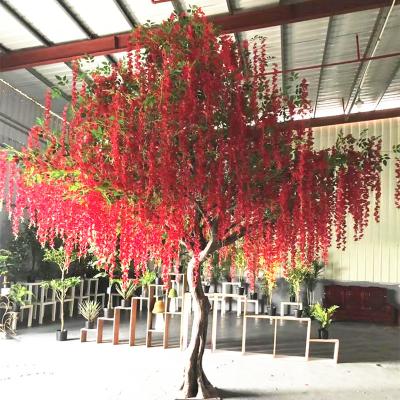 China Minimalist 350cm Purple Wisteria Tree Fake Wisteria Centerpiece Tree for sale