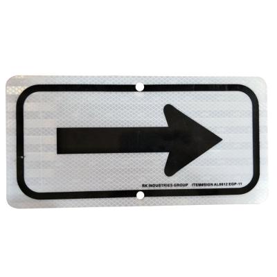 China AL0612 EGP-11 6x12 reflective led arrow sign, reflective safety arrow directional warning street sign for sale