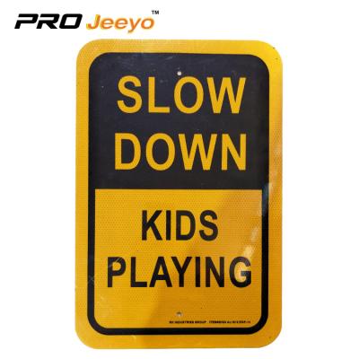 China EGP-13 18x12 High Slowdown AL1812 Visible Kids Playing,Reflective Safety Road Safety Sign Board,Children Traffic Sign Post for sale