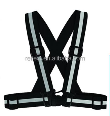 China new designing high visibility belt safety black reflective vest for kids S-5XL or customized size for sale