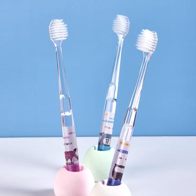 China 10000 super soft ultra soft economical stiffen toothbrush clear plastic polymailer padded toothbrush home use for sale