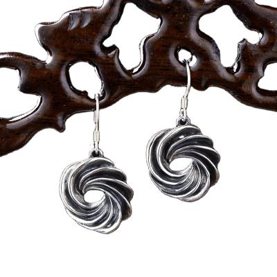 China TRENDY screw sunflower earrings drop thai silver earrings 2021 fashion earrings 925 for sale