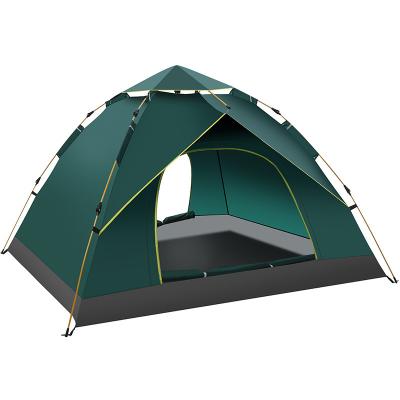 China Diagonal Tying Type 3-4Persons Tents Two Doors Outdoor Automatic Tent Sunscreen Quick Opening Camping Tent for sale