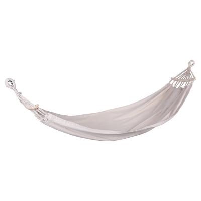 China Adult Outdoor Light Weight Polyester Balcony Hammock Anti-Rollover Camping Polyester Single Cotton Hammock Travel Indoor Hammock for sale