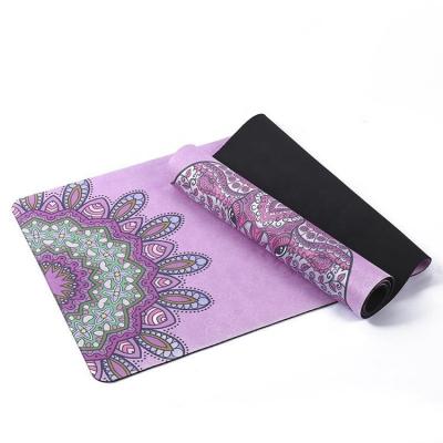 China High Quality Eco-friendly Printed Yoga Exercise Mat, Odorless Fitness Suede Cloth Mat for sale