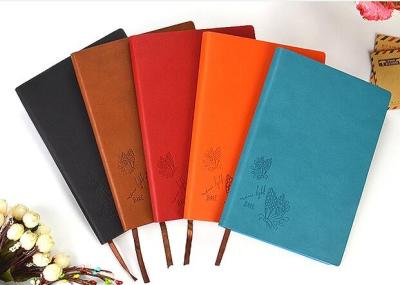 China Professional Leather Diary 80 Page Notebook Black / Brown For Business for sale