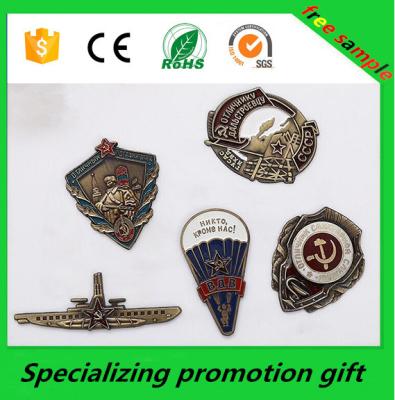 China OEM / ODM Eco - Friendly Promotional Stationery Custom Metal Badge for sale