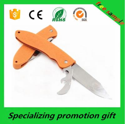 China Multifunction Orange Tactical Rescue Survival Pocket Knives With Stainless Steel Blade for sale