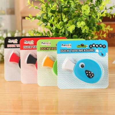 China Eco - friendly promotional plush duck Retractable Tape Measure for children for sale