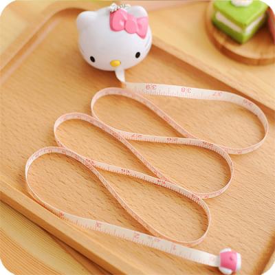 China Cartoon character shape fashion measuring tape with keychain for sale