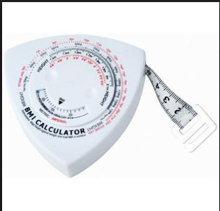 China PVC BMI body Retractable tape measure accuracy triangle shape for sale