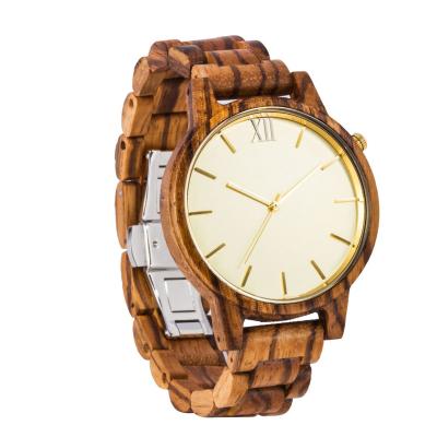 China Non-specific wholesale wooden watch manufacturer watch for men's zebra hands wooden wristwatches the three synchronize OEM brand for sale