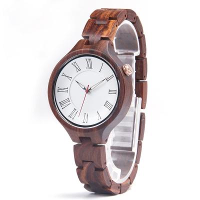 China Black Natural Wood Sandalwood Watch Fashion Wooden Watch Unisex Quartz Unspecific Quartz Your Brand Low MOQ for sale