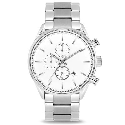 China Luxury Brand Date Three Eyes Automatic Chronograph Wristwatch Watches Men's OEM Logo Wrist Watch Steel Wristwatch For Men for sale