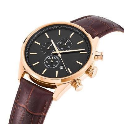 China Automatic Date Fashion Design Luxury Mens Top Brand NEW Sports Synchronize Quartz Analog Leather Wristwatches Mens Watches Custom Logo for sale