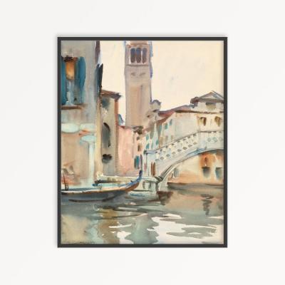 China Abstract Architectural Print Venice Watercolor Painting Vintage Canvas Oil Painting Roman Art Architecture For Home Decor for sale