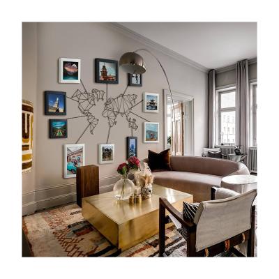 China High Quality Iron Metal Metal World Map For Living Room Office Housewarming Friend Gift Home Decoration for sale