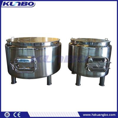 China 304 or 316 Stainless Steel KUNBO 500L 1000L Beer Brew Mash Tun Kettle Whirlpool for sale