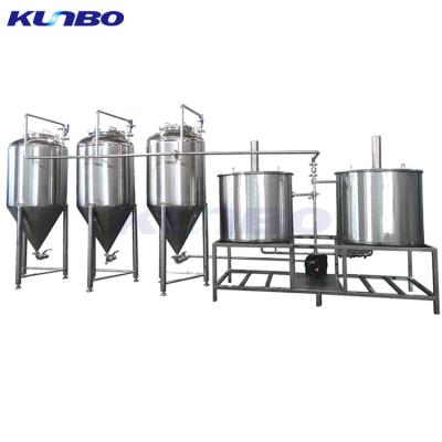 China KUNBO Beer Brewing 50-500 Liters Mini Micro Manual Semi Automatic Beer Brewery Brewery Equipment for sale