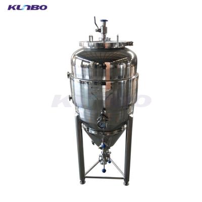 China Home Hotels KUNBO 100L Fermenter Beer Fermentation Tank Chilled Brewing Fermenter for sale