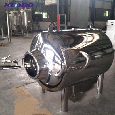 China 304 or 316 Stainless Steel KUNBO SUS 314 Horizontal Type 316 Drink Beer Wine Insulated Water Storage Tank for sale