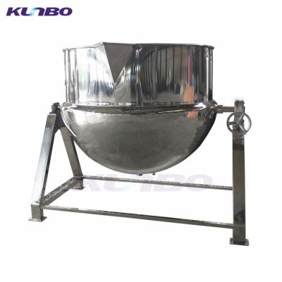 China food & Factory KUNBO Stainless Steel Gas Double Jacketed Electric Heating Steamer Beverage Kettle For Food Spice Sauces for sale