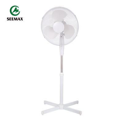 China Quiet Operation Silent Low Noise 16 Inch Ventilador Plastico De Pedestal Stand Fan With Cross Base for sale