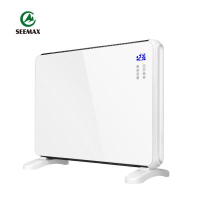 China Free Open Window Sensing Home Use Led Display Wall Hanging Defrost Convector Electric Panel Glass Heater for sale