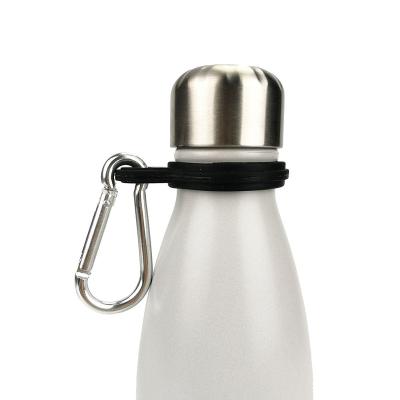 China Silicon Water Carrier With Carabineer Clip Sports Bottle For 12oz 17oz 25oz Cola Shaped Bottle for sale