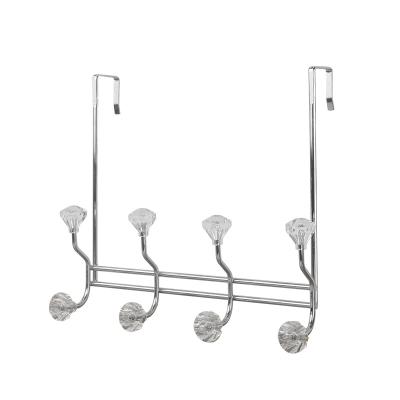 China Viable Crystal Diamond Head Over Door Metal Coat Hook Hanger Rack for sale