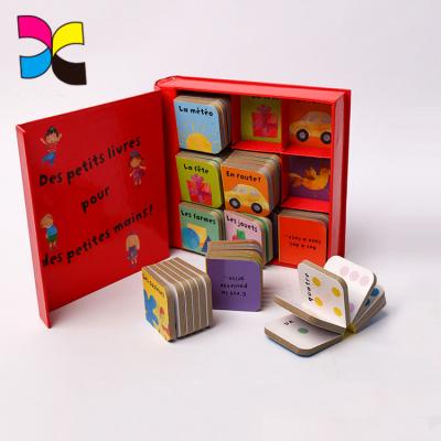 China Recyclable Colorful Children's Thick Color Design Printing Cardboard Custom Book Kids Cardboard Mini Board Book for sale