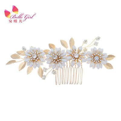 China BELLEGIRL 2021 New Hot Selling Handmade Pearl Hair Comb Wedding Dress Bride Hair Comb Retro Baroque Hair Comb Elegant Fashionable Trend for sale