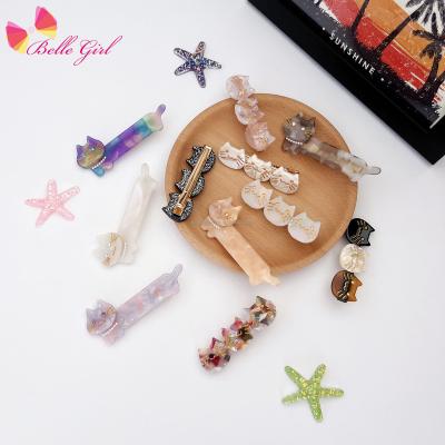 China BELLEGIRL 2022 Hair Accessories BELLEGIRL 2022 Cute Soft Cute Cat Hair Clip Hair Clips High Quality Custom Made Card Wholesale Headdress For Kids Girls for sale